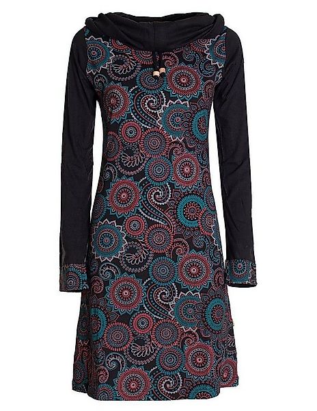 Vishes Jerseykleid Langarm Kleid Schal-Kleid Winterkleider Baumwollkleid Hi günstig online kaufen