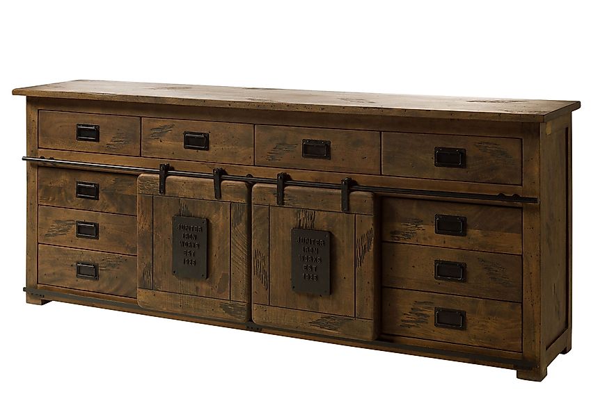 Massivmoebel24 Sideboard (Sideboard Mango 220x45x90 braun günstig online kaufen