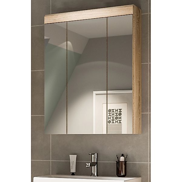 Inn.Furn Spiegelschrank Sonoma Eiche 60 cm 3-türig Mambo günstig online kaufen