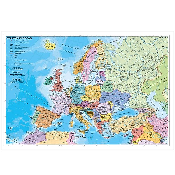 STIEFEL Poster Staaten Europas politisch, ca. günstig online kaufen
