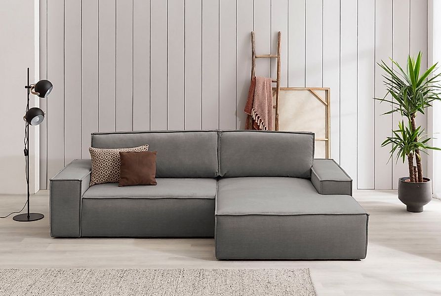 Home affaire Ecksofa SHERWOOD Schlafsofa 267 cm, L-Form, Schlaffunktion mit günstig online kaufen