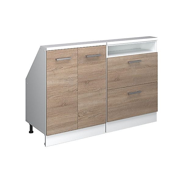 Vicco Unterschrank R-Line, Sonoma/Weiß, 120 cm günstig online kaufen