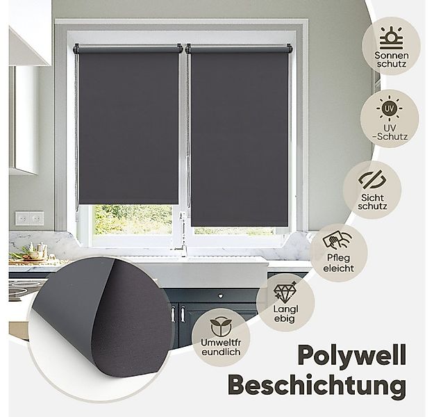 Rollo Seitenzugrollo Verdunkelungsrollo ohne Bohren verdunkelnd Rollo, Seke günstig online kaufen