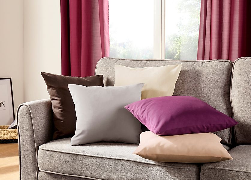 my home Dekokissen Raja, einfarbig, Kissenhüllen günstig online kaufen