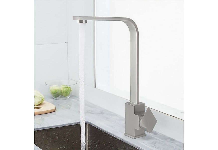 Nettlife Küchenarmatur Hochdruck Armatur küche Edelstahl 360°Schwenkbar Spü günstig online kaufen