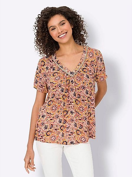 heine Klassische Bluse Druckbluse Kurzarm günstig online kaufen