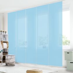 Bilderdepot24 Schiebegardine modern Flächenvorhang blickdicht Pastellblau, günstig online kaufen