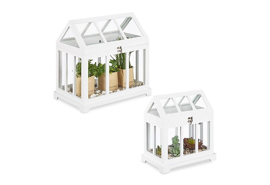 relaxdays Gewächshaus Mini Gewächshaus 2er Set Indoor günstig online kaufen