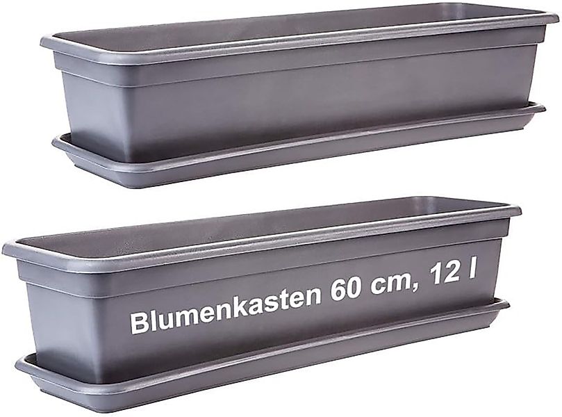 2friends Blumenkasten 2er-Pack, mit Untersetzer, Kunststoff günstig online kaufen