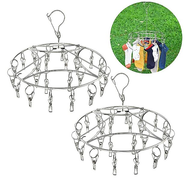 zggzerg Wäscheständer 2 Stück Edelstahl Sockentrockner, Winddichter Kleider günstig online kaufen