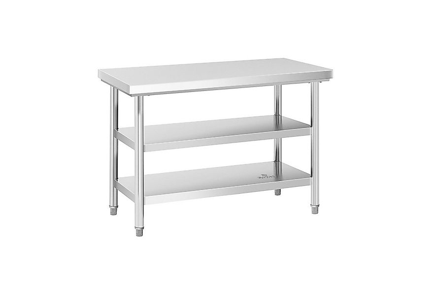 Royal Catering Arbeitstisch 120 x 60 cm Edelstahltisch 600 kg Edelstahl Zer günstig online kaufen