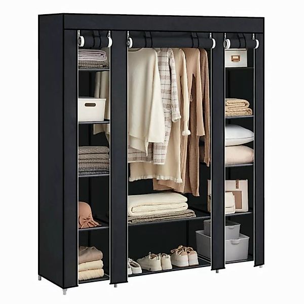 SONGMICS Kleiderschrank mit Kleiderstange und Ablagen, Soffüberzug, 150 x 4 günstig online kaufen