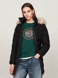 Tommy Hilfiger Steppmantel "HERITAGE DOWN TYRA COAT WITH FUR" mit Fellimita günstig online kaufen