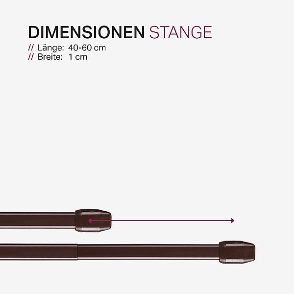 Bestlivings Gardinenstange Bistrostange Vitragestange (2er-Pack), ausziehba günstig online kaufen