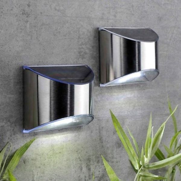 HI LED Wandleuchte LED Solar Wandlampe, günstig online kaufen