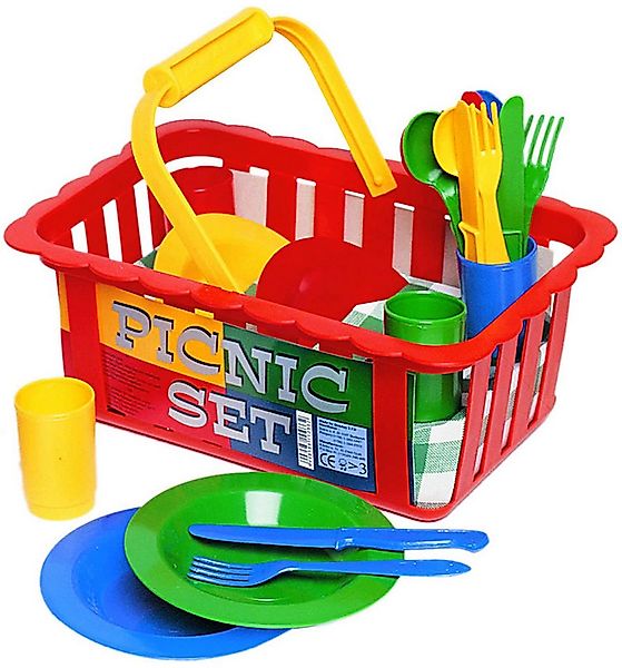 Dohany Spielgeschirr Picknickkorb Spielzeug Set 21-tlg. mit Geschirr, (Set) günstig online kaufen