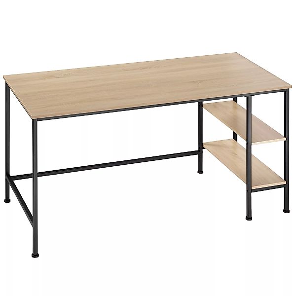 Schreibtisch Donegal 140x60x76,5cm - Industrial Holz hell, Eiche Sonoma günstig online kaufen