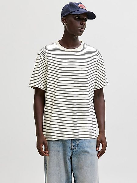 Jack & Jones Rundhalsshirt JJEDOVER STRIPED TEE SS CREW NECK SN mit Streife günstig online kaufen