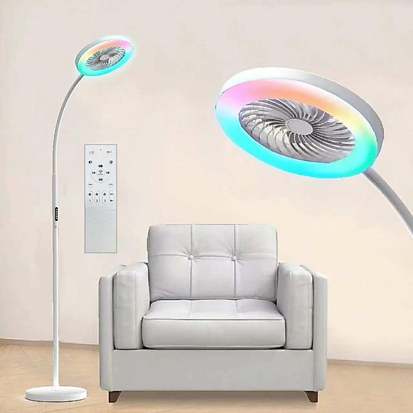 Sunicol Standventilator Stehlampe mit Ventilator, 5%-100% günstig online kaufen