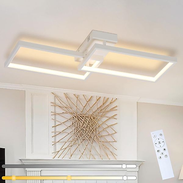 Nettlife LED Deckenleuchte Wohnzimmer Weiß Dimmbar günstig online kaufen