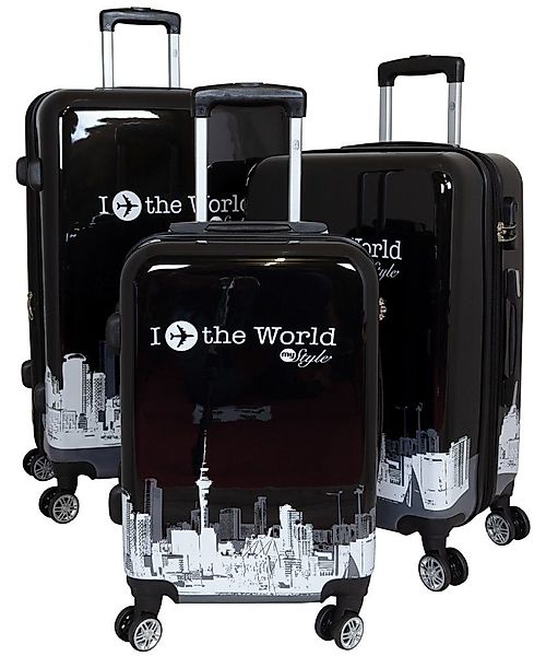 Trendyshop365 Hartschalen-Trolley Fly the World, Koffer günstig online kaufen