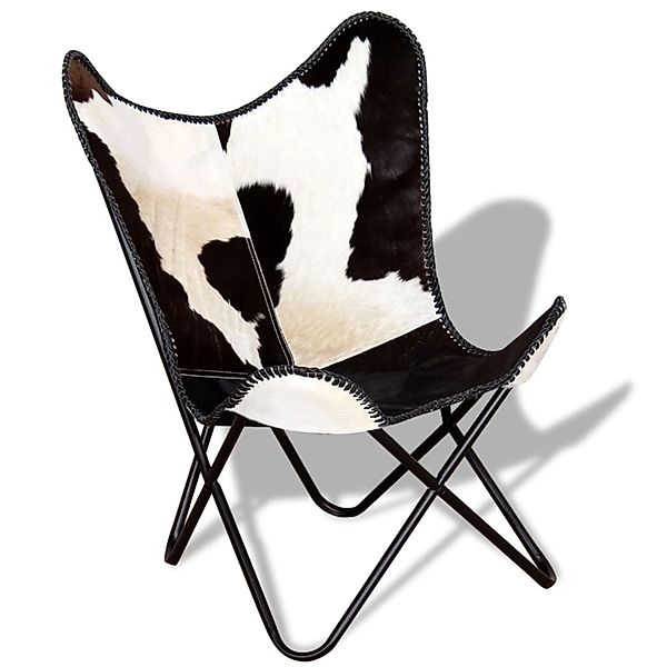 vidaXL Sessel Butterfly-Sessel Schwarz und Weiß günstig online kaufen