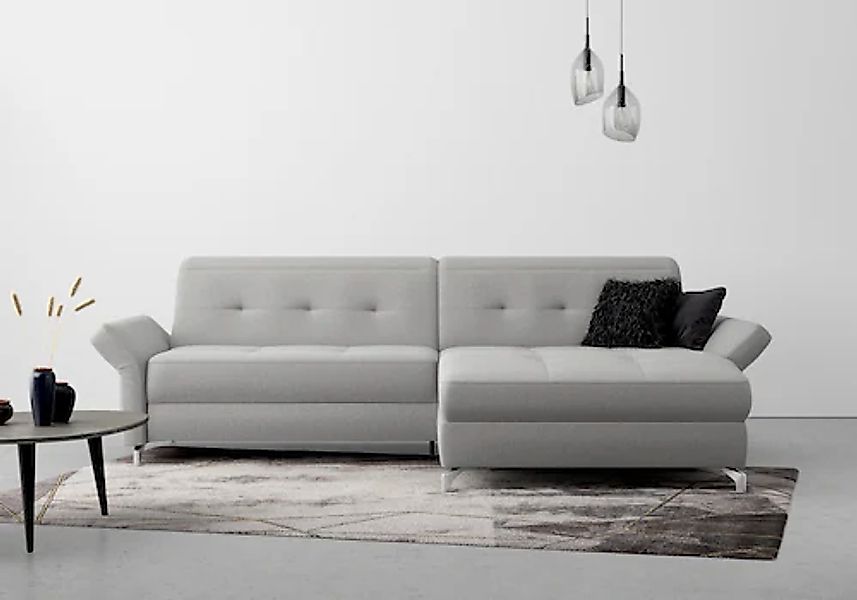 Home affaire Ecksofa »Maredo L-Form« Federkern, wahlweise auch mit Kopfteil günstig online kaufen
