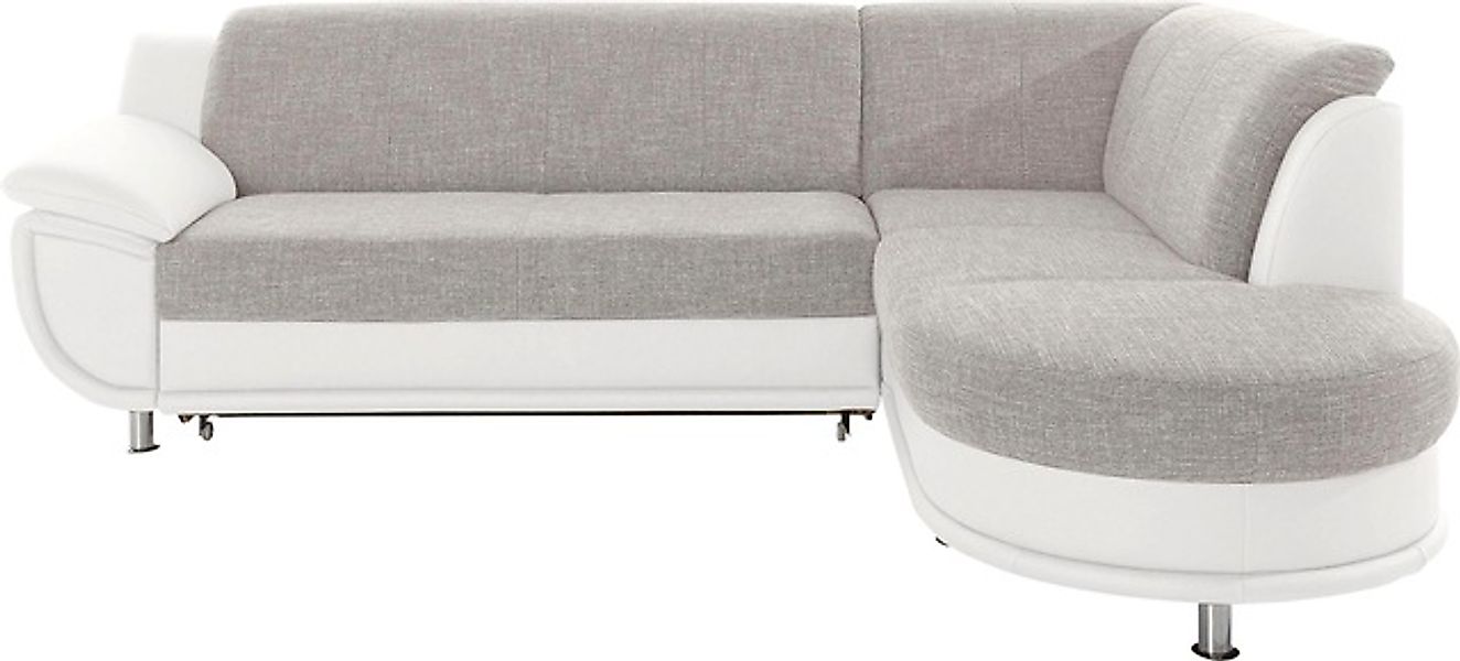 TRENDMANUFAKTUR Ecksofa "Rondo 3, zeitlos und bequem, Materialmix, breite A günstig online kaufen