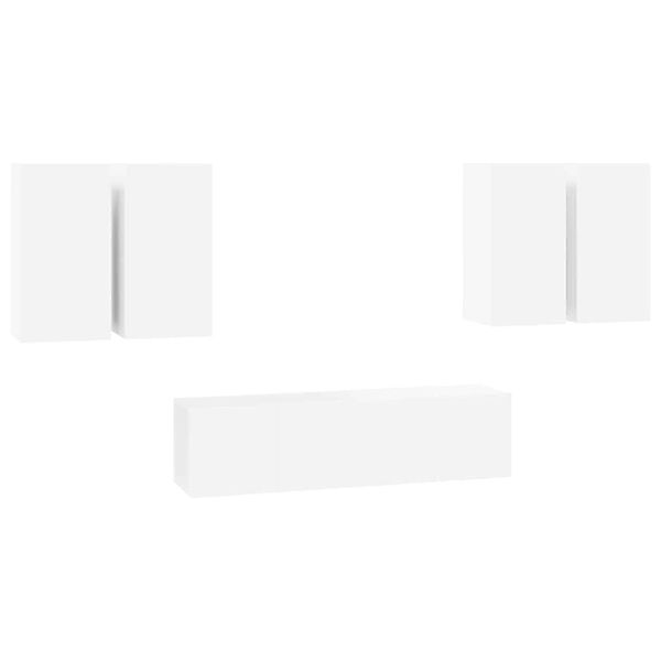 vidaXL 6-Tlg TV-Schrank-Set Weiß Holzwerkstoff 3078679 günstig online kaufen