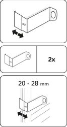 GARDINIA Verbinder Spannvitrage-Adapter, (Set, 1-St), Serie günstig online kaufen
