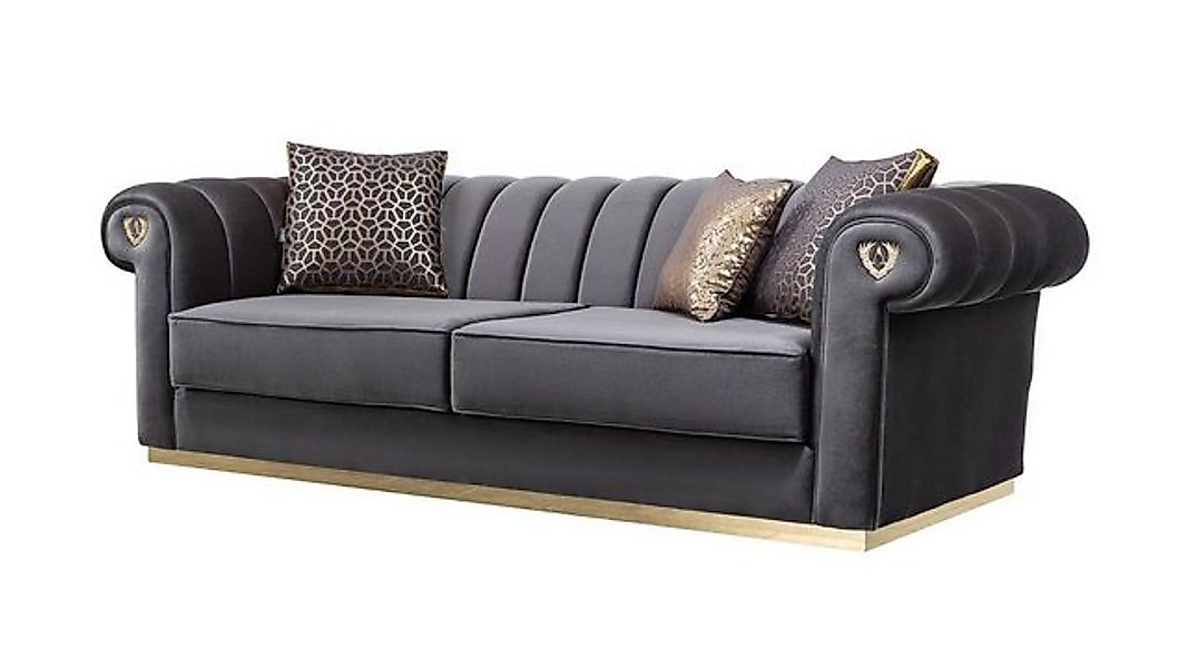 JVmoebel Sofa Sofa 3 Sitzer Luxus Elegantes Modern Design Holz Möbel Polste günstig online kaufen