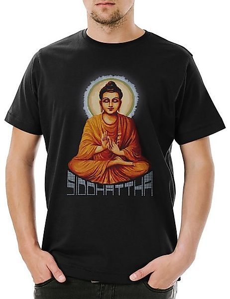 Urban Backwoods Print-Shirt Siddhattha Gotama Vintage Herren T-Shirt Yantra günstig online kaufen