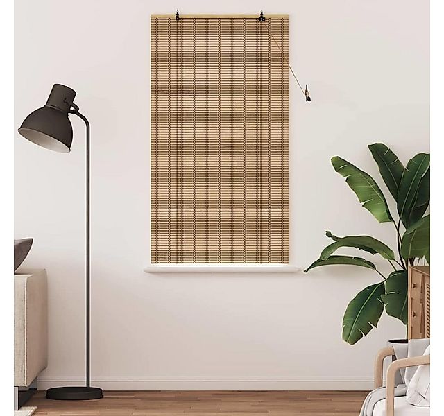 Rollo Rollo mit Vorhängen Natur 90 x 160 cm Bambus, vidaXL günstig online kaufen