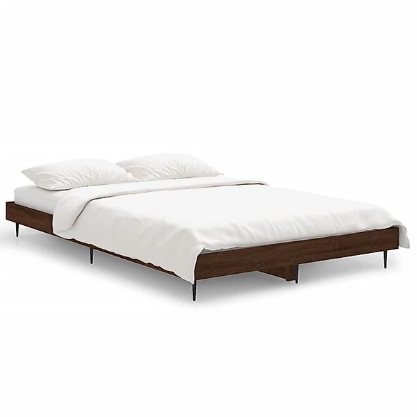 vidaXL Bettgestell ohne Matratze Braun Eichen-Optik 120x190 cm Holzwerkstof günstig online kaufen