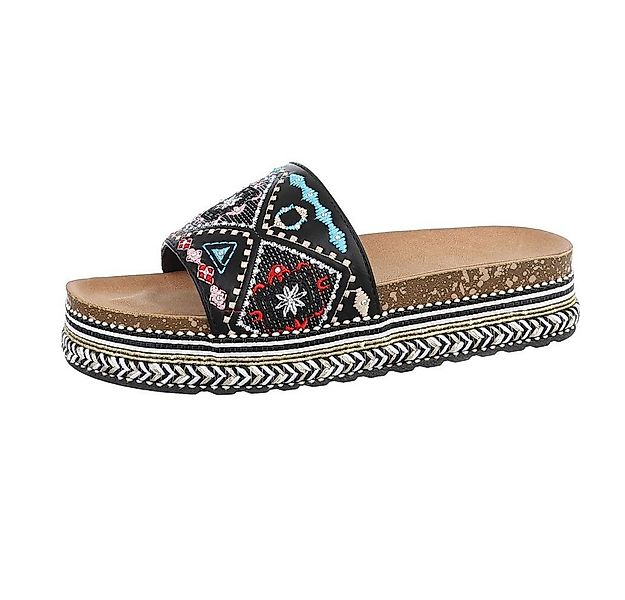 Ital-Design Damen Mules Freizeit Plateausandaletten (85698111) Flach Pantol günstig online kaufen