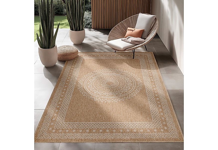 SIMPEX24 Outdoorteppich Vintage Design, Läufer, Höhe: 5 mm, Outdoor Teppich günstig online kaufen