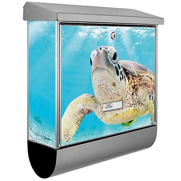 Banjado Briefkasten Edelstahl 38x39x12cm Mit Zeitungsfach Inkl. Montagemate günstig online kaufen
