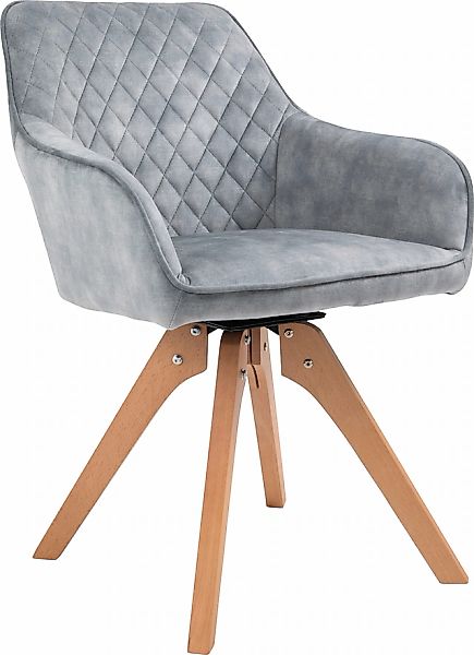 SalesFever Essgruppe »Eleganter Tisch inkl. Stühle« 5-teilige Samtverlours- günstig online kaufen