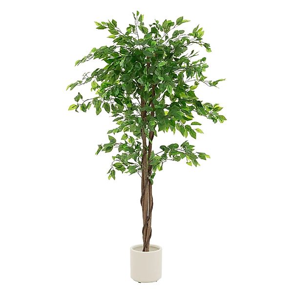 ML-Design Kunstpflanze Ficus 150 cm mit Naturholzstamm günstig online kaufen