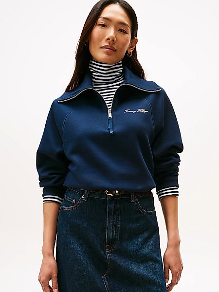Tommy Hilfiger Sweatshirt "CLASSIC SCRIPT FLEECE HALF-ZIP" günstig online kaufen