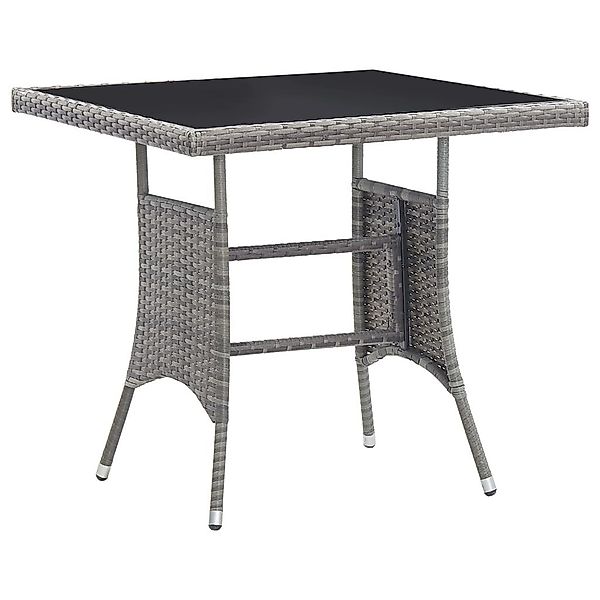 vidaXL Gartentisch Gartentisch Grau 80x80x74 cm günstig online kaufen