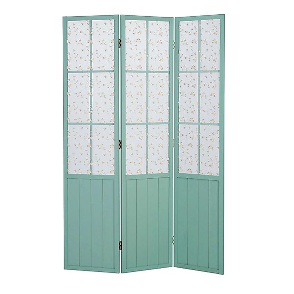 Homestyle4u 3-tlg. Paravent in Türkis 120x170 cm 2013 günstig online kaufen