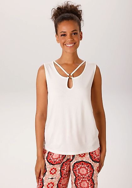 Aniston CASUAL Tanktop mit raffiniertem V-Ausschnitt - NEUE KOLLEKTION günstig online kaufen