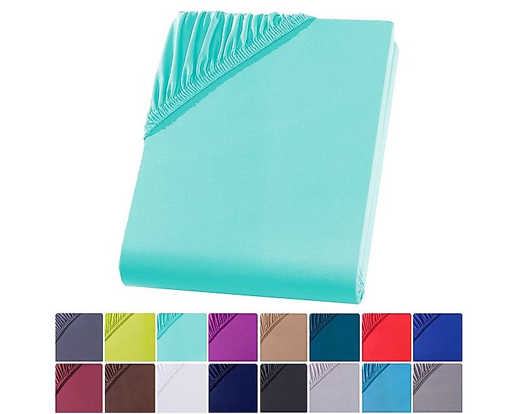 Visaggio Spannbettlaken Mikrofaser Spannbetttuch Bettlaken 90x200 140x200 1 günstig online kaufen