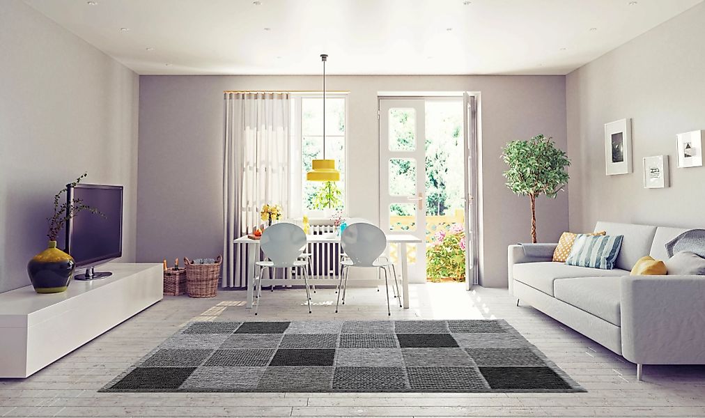 Home affaire Teppich »Kaspar«, rechteckig, Innen-und Outdoor geeignet, Wohn günstig online kaufen