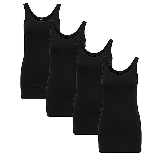 ONLY Longtop Damen Tank Top Long Lang Shirt schwarz weiß 1er 2er 3er 4er 5e günstig online kaufen