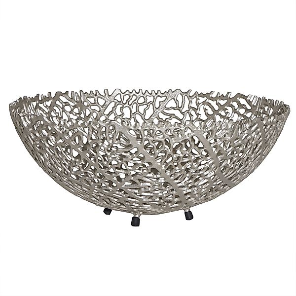 riess-ambiente Dekoschale ABSTRACT LEAF 45cm silber günstig online kaufen