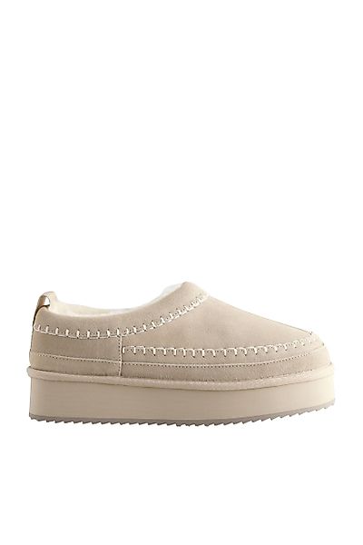 Next Forever Comfort® Leder-Schlupfschuhe, Borgfutter Slipper günstig online kaufen