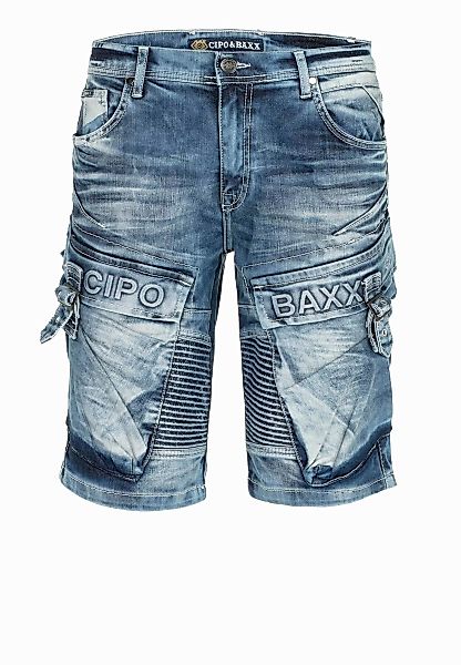 Cipo & Baxx Shorts "Shorts", mit lässigem Rippenmuster, CK-189 günstig online kaufen