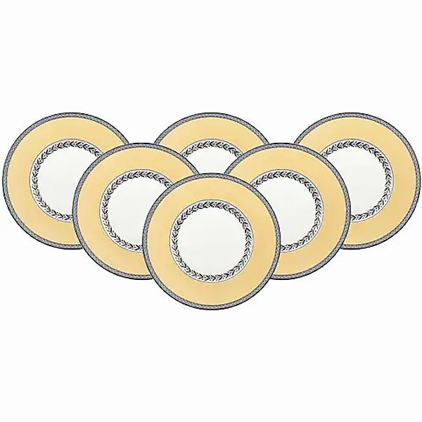 Villeroy & Boch Brotteller »Brotteller Audun Fleur ø 16 cm 6er Set weiß-gra günstig online kaufen